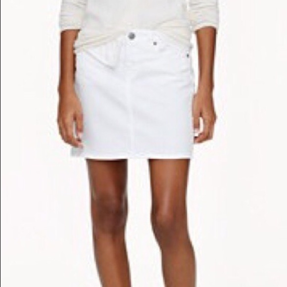 J. Crew White Denim Skirt